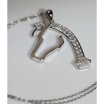 The Pink Pigs Fine Fashion Jewelry-Necklace CZ Horse Mens Horse necklace Sterling Silver, Big and Beautiful!